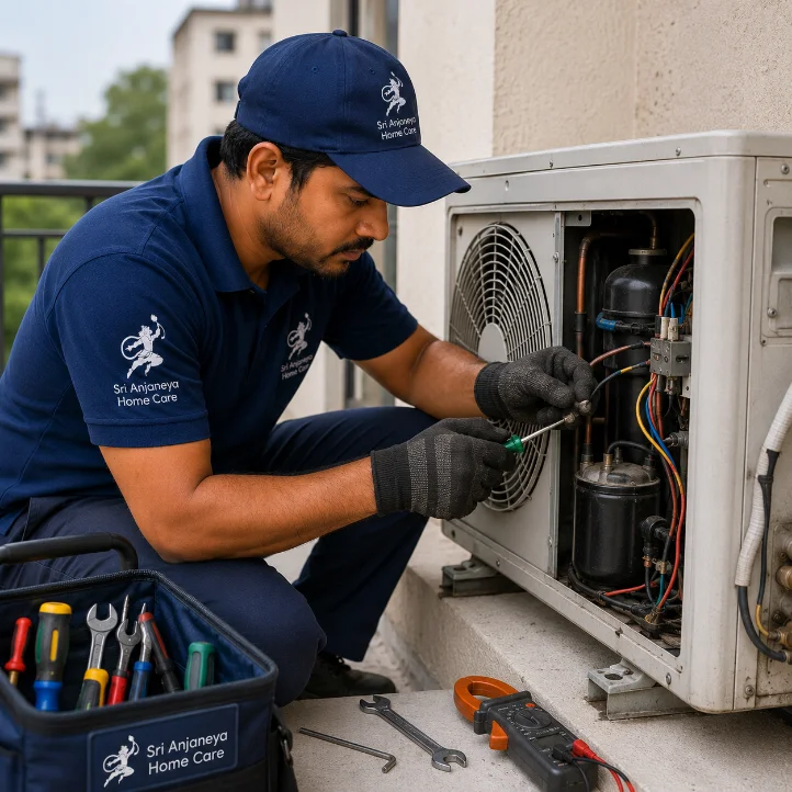 AC Outdoor Unit Compressor Repair — Sri Anjaneya Home Care, Erode
