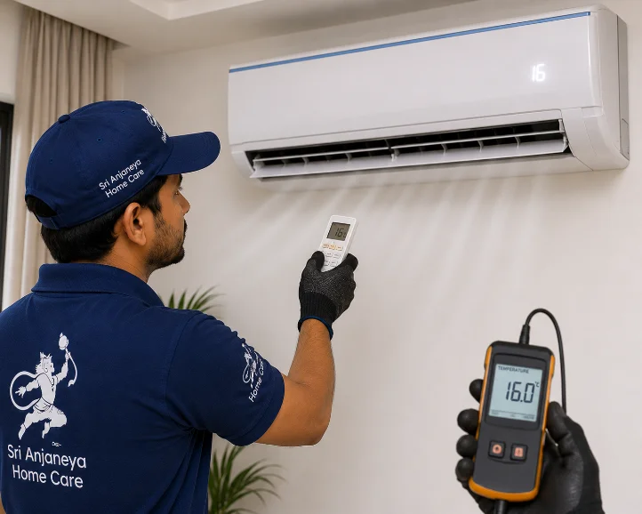 AC After Service — Cooling Test — Sri Anjaneya Home Care, Erode