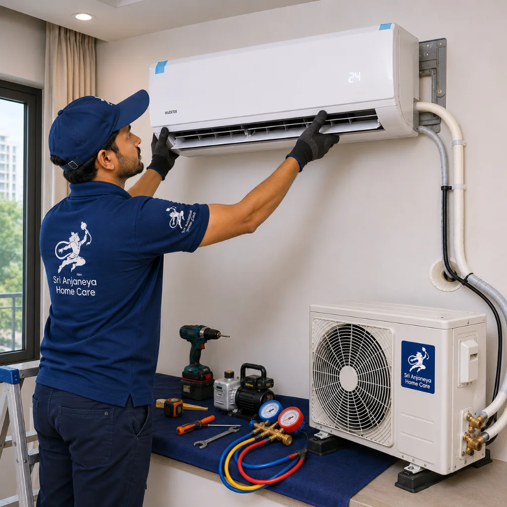 Appliance repair technician at work — Sri Anjaneya Home Care, Erode