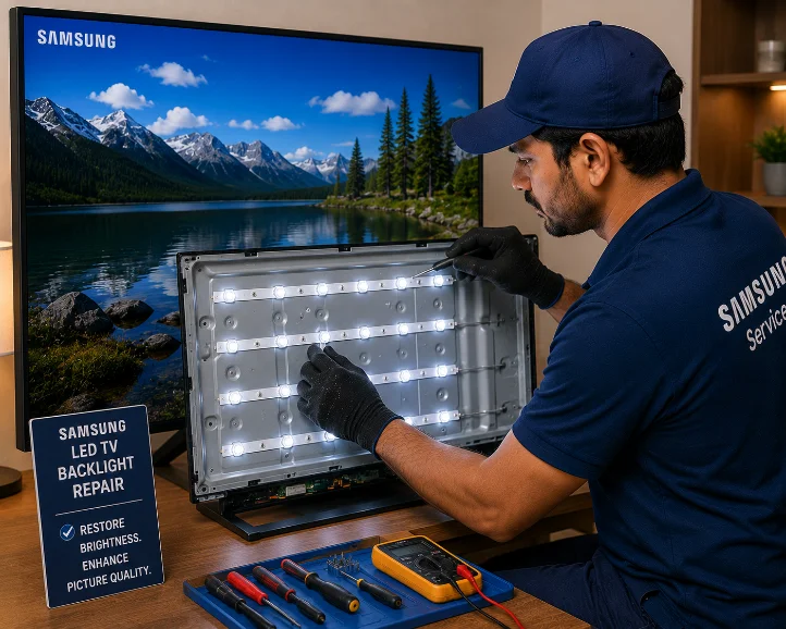 Samsung LED TV Backlight Repair — Sri Anjaneya Home Care, Erode